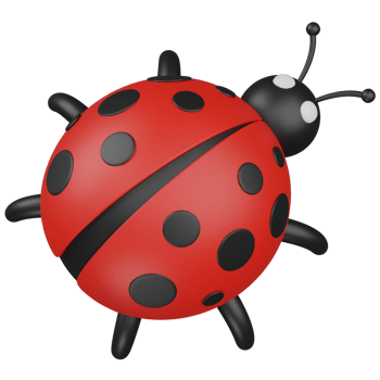 3d render Ladybug illustration png