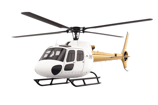 Helicopter with a sleek design ready for flight over the city png
