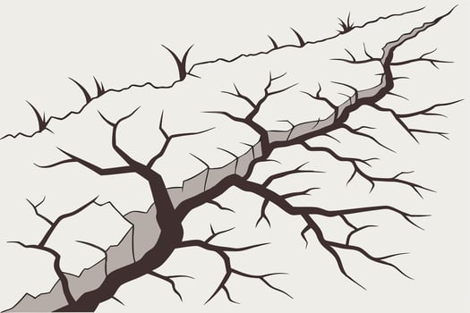 Illustration of cracked earth, resembling dry land or drought. vector