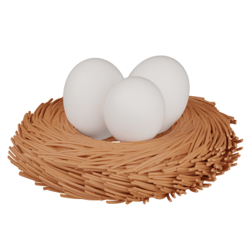 3d render Bird Nest illustration png