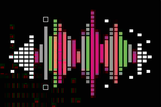 Vibrant Audio Visualisation Design Created in Adobe Illustrator vector