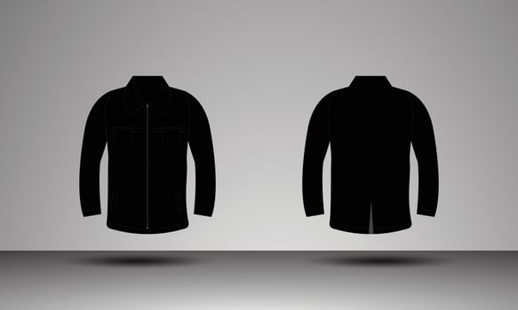 Mens suit design. Fashion. Flat technical drawing for presentation display. vector