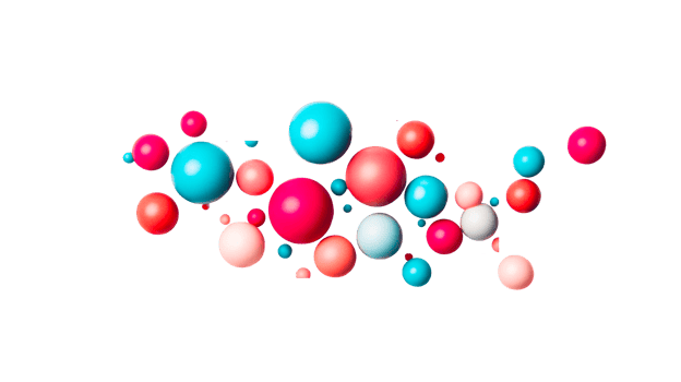 Colorful balls arrangement, abstract background, decoration , cut out transparent png