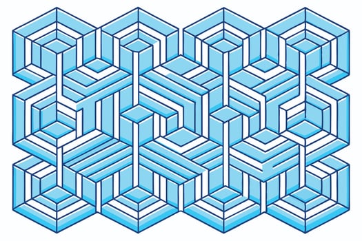 Hexagonal geometric pattern in clean blue and white tones, abstract design for modern interior decoration digital projects Pattern Background vector