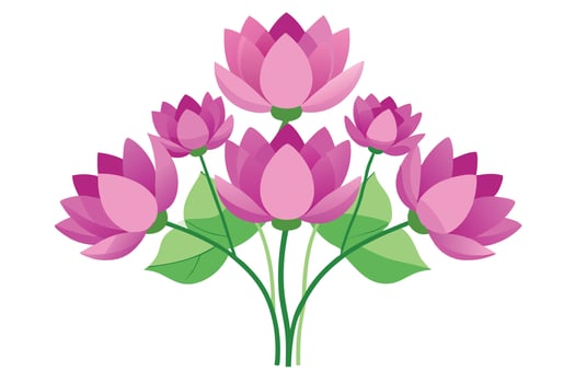 A pink Lotus Flowers in a Floral Arrangement vector