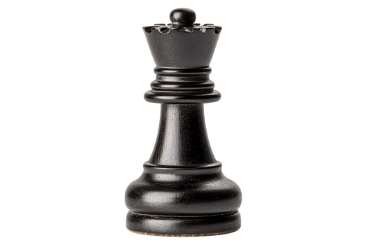 The Black Chess Queen Intricately Detailed, isolated cut out transparent png
