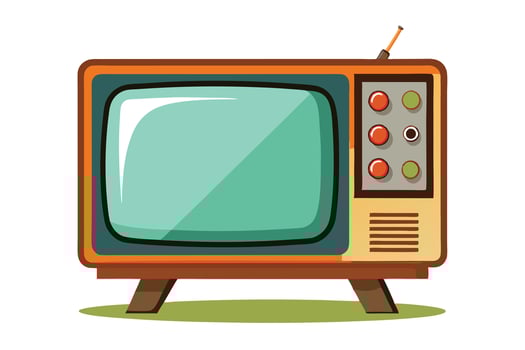 A Retro Cartoon Television Illustration vector