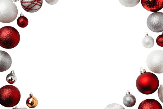 Bright, festive ornaments in harmony png