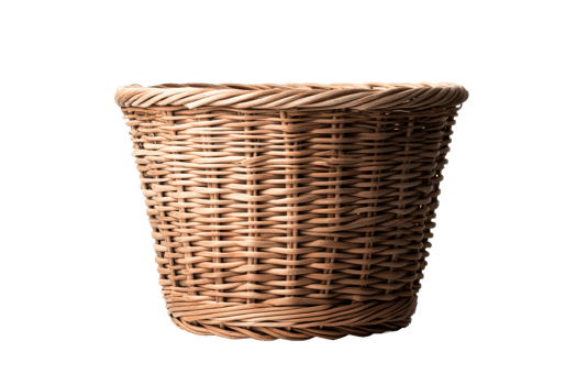 Transparent wicker basket for design png
