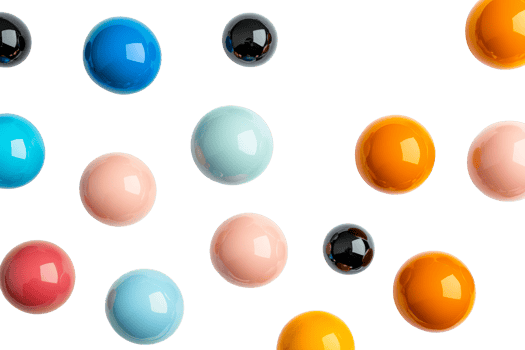 Glossy spheres in an abstract pattern png