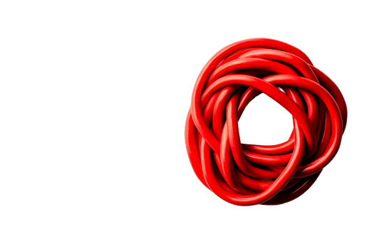 Red twisted loop on clear background png