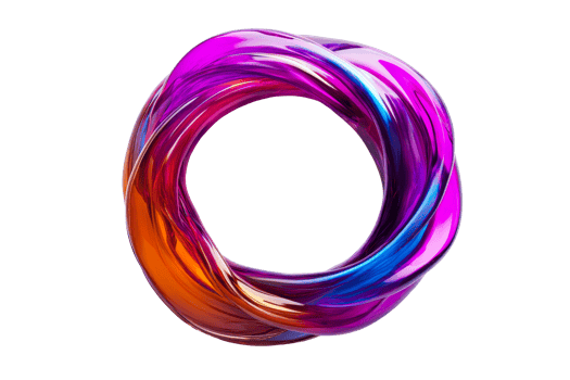 Colorful twisted decorative ring with smooth shape png