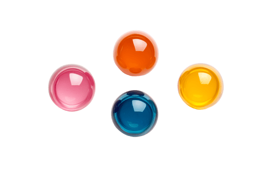 Bright marbles on a clear background png