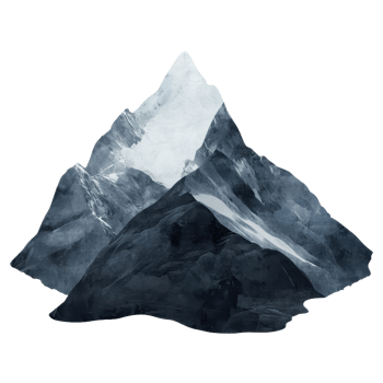 Digitally Created Mountain Range Displays Peaks Covered With Snow png