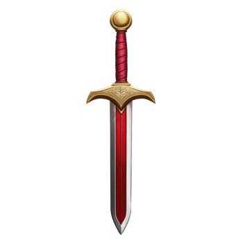 A detailed image depicting a decorated medieval sword weapon png