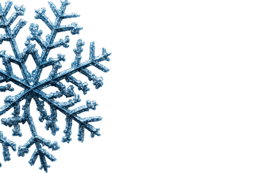 Transparent snowflake for winter themes png