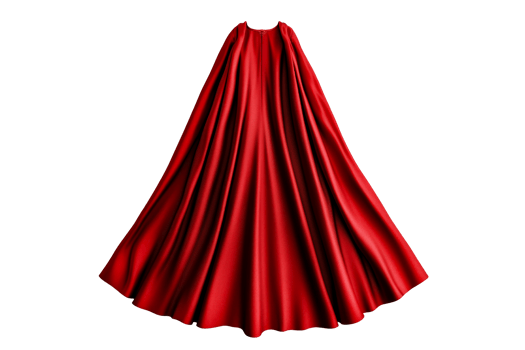 Elegant red cape for costumes png