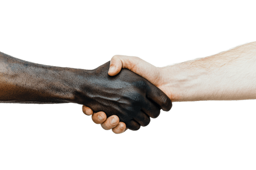 Unity in a diverse handshake png