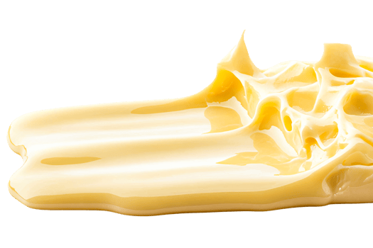 Yummy custard cream, smooth, delicious, light, yellow color, cut out transparent png