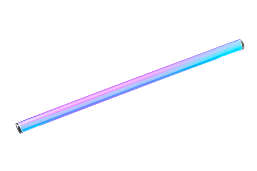 Light tube with blue and violet glow, cut out transparent png