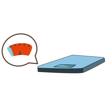 Illustration of a Bathroom Scale with Gauge. cartoon png