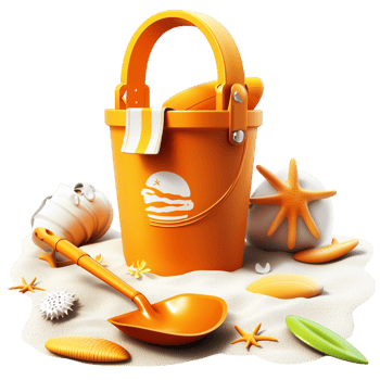 Orange bucket filled cookies decorative treats png