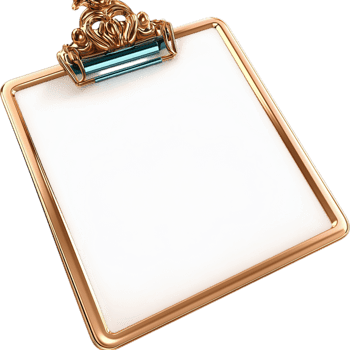 Classic wooden clipboard a blank white sheet of paper png
