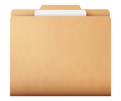 Simple illustration of a folder, isolated on a transparent background png