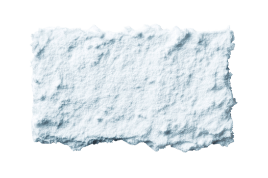 White texture background with snow, cut out transparent png