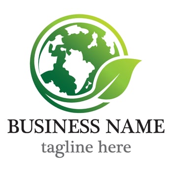 Green Earth Logo Graphic Design vector