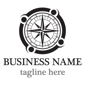 Compass logo design vector