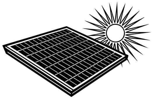 A Illustration of a Solar Panel vector