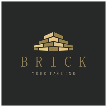creative brick logo designs buildings, architectural buildings, civil engineering, building materials shops vector