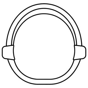 A black and white drawing of a helmet png