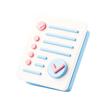 3D Render of Checklist Icon Task Management, To-Do List App UI Element png