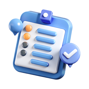3D Checklist App Icon Modern Blue UI Task Management Design Element png