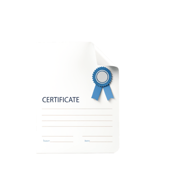 Blank Certificate Template with Blue Seal and Ribbon Achievement Award Design png
