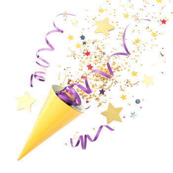 Festive Party Popper Explosion png