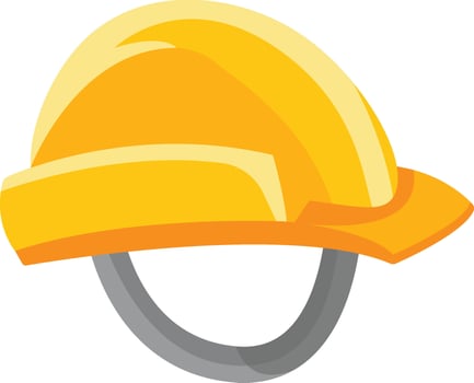 Yellow Safety Helmet vector