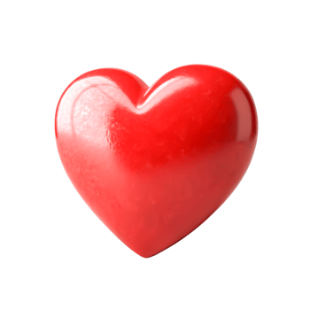 3D Rendered Shiny Red Heart Valentine's Day png