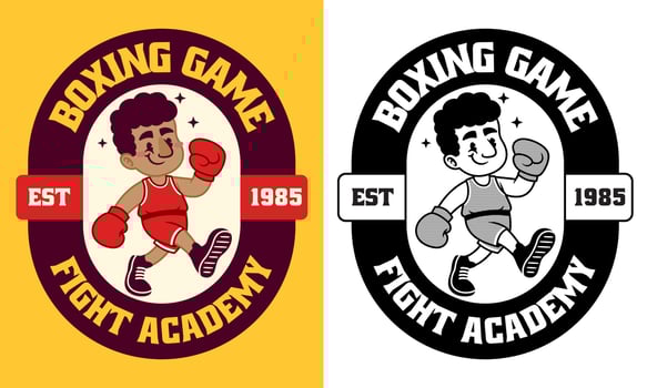 Retro Cartoon Character of Boxer Mascot vector