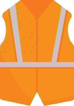 Orange Reflective Vest vector