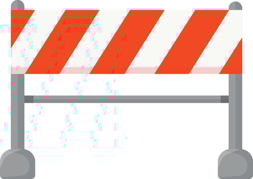 Red Construction Barrier Panel vector