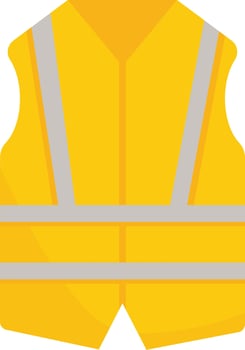 Yellow Construction Vest vector