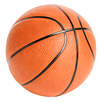 Classic Orange Basketball Isolated on White Background High-Resolution Image png