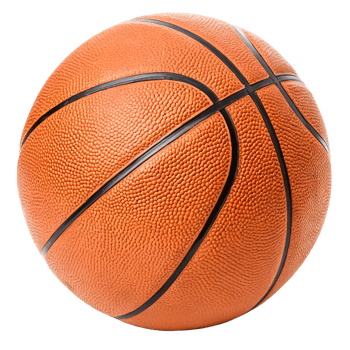 High-Resolution Orange Basketball Image, Close-up Studio Shot, Sports Equipment png