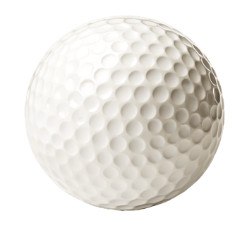 High-Resolution Close-up of a White Golf Ball Isolated on White Background png