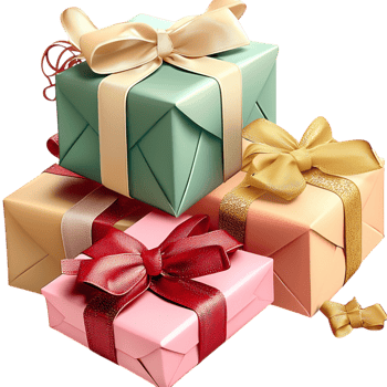 Festive red gift box wrapped a shiny golden ribbon a decorative bow, perfect for special occasions. png