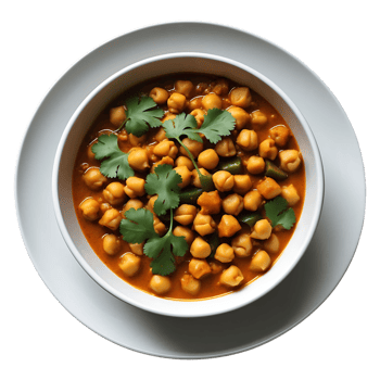 Bowl of Hearty Chickpea Curry Premium Stock Photo for Restaurants png
