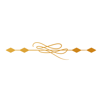 Modern Creative Divider Design with golden ribbon on transparent background png